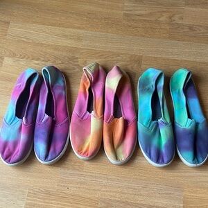 Colorful Tie-Dye Slip-On Shoes